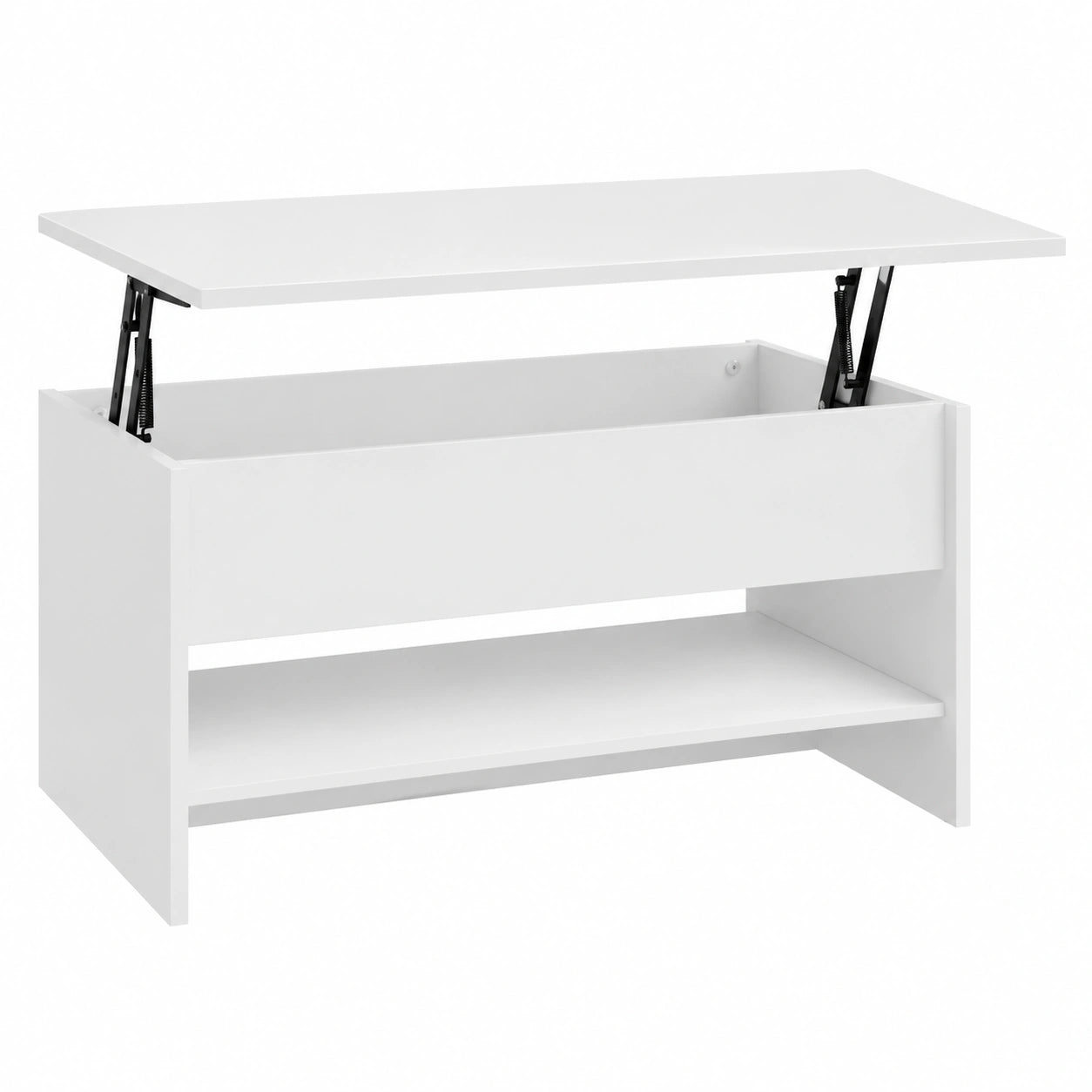Mesa de Centro Blanca de Madera para Sala de Estar 80x50x40 cm