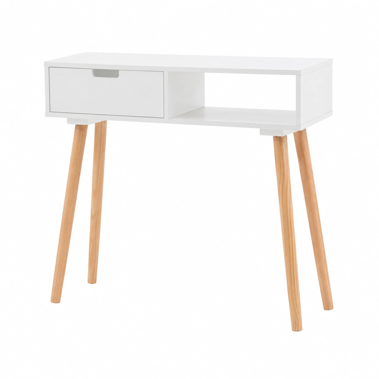 Mesa Consola de Madera de Pino Blanca 80x30x72 cm - vidaXL
