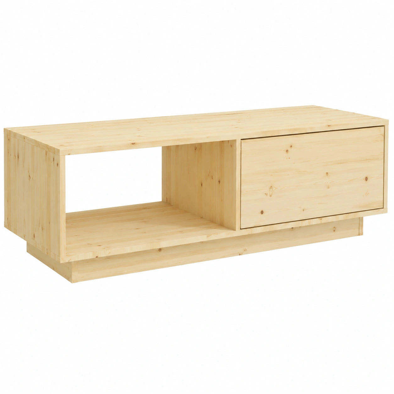 Mesa de Centro de Madera de Abeto para Sala de Estar 110x50x33,5 cm