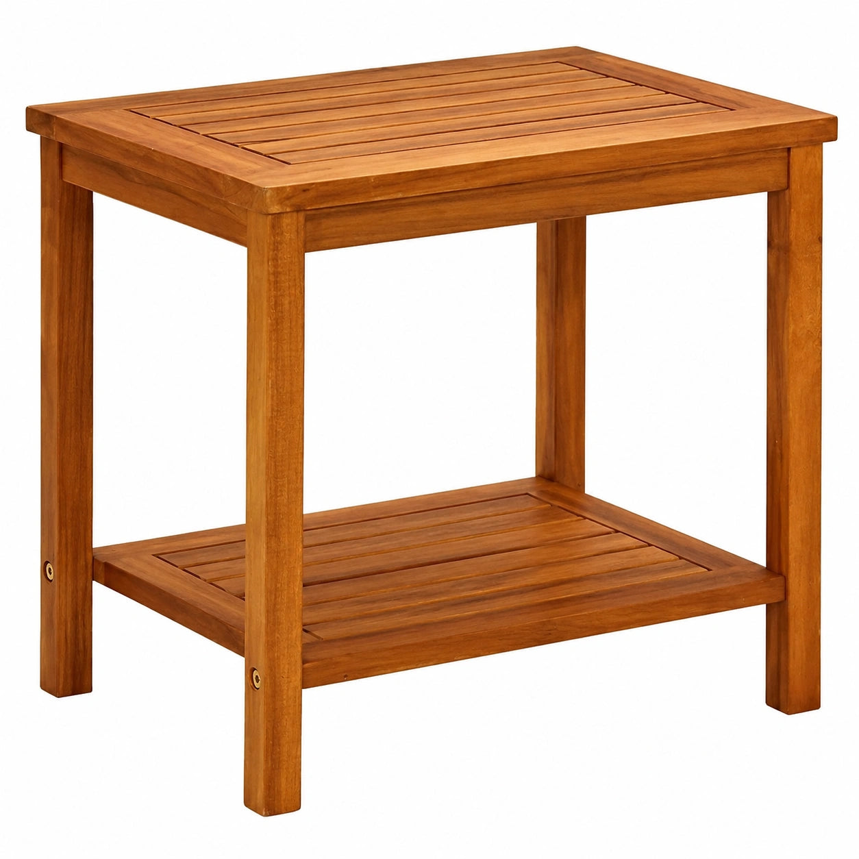 Mesa de Centro Auxiliar de Madera de Acacia para Sala de Estar 50x35x45 cm