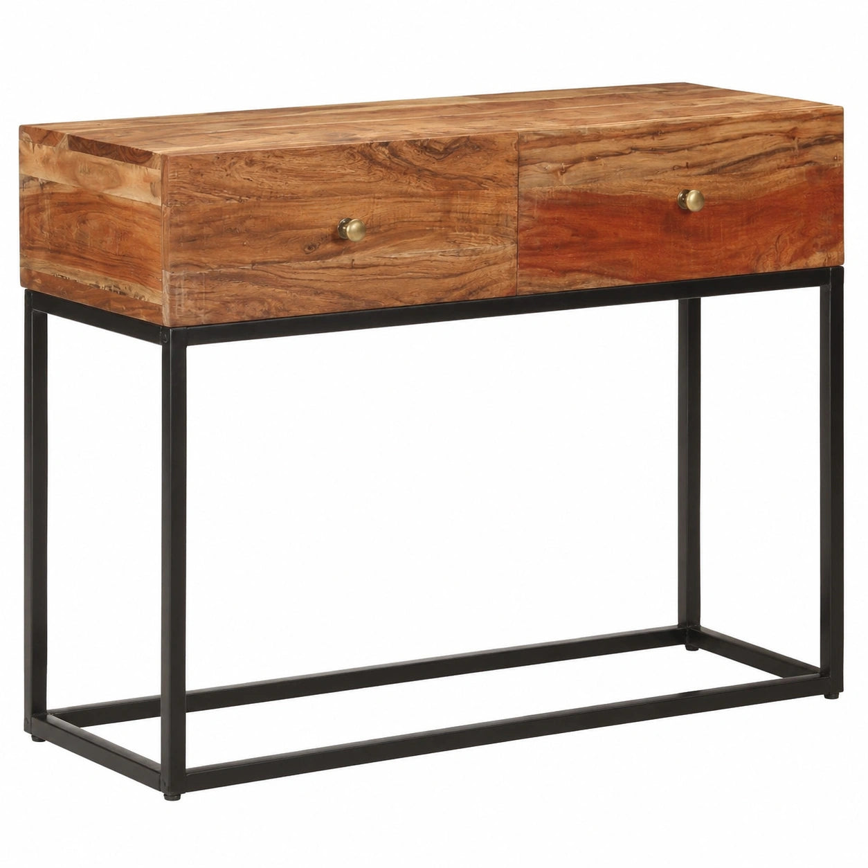 Mesa Consola Rústica de Madera de Acacia para Entrada, Pasillo o Recibidor