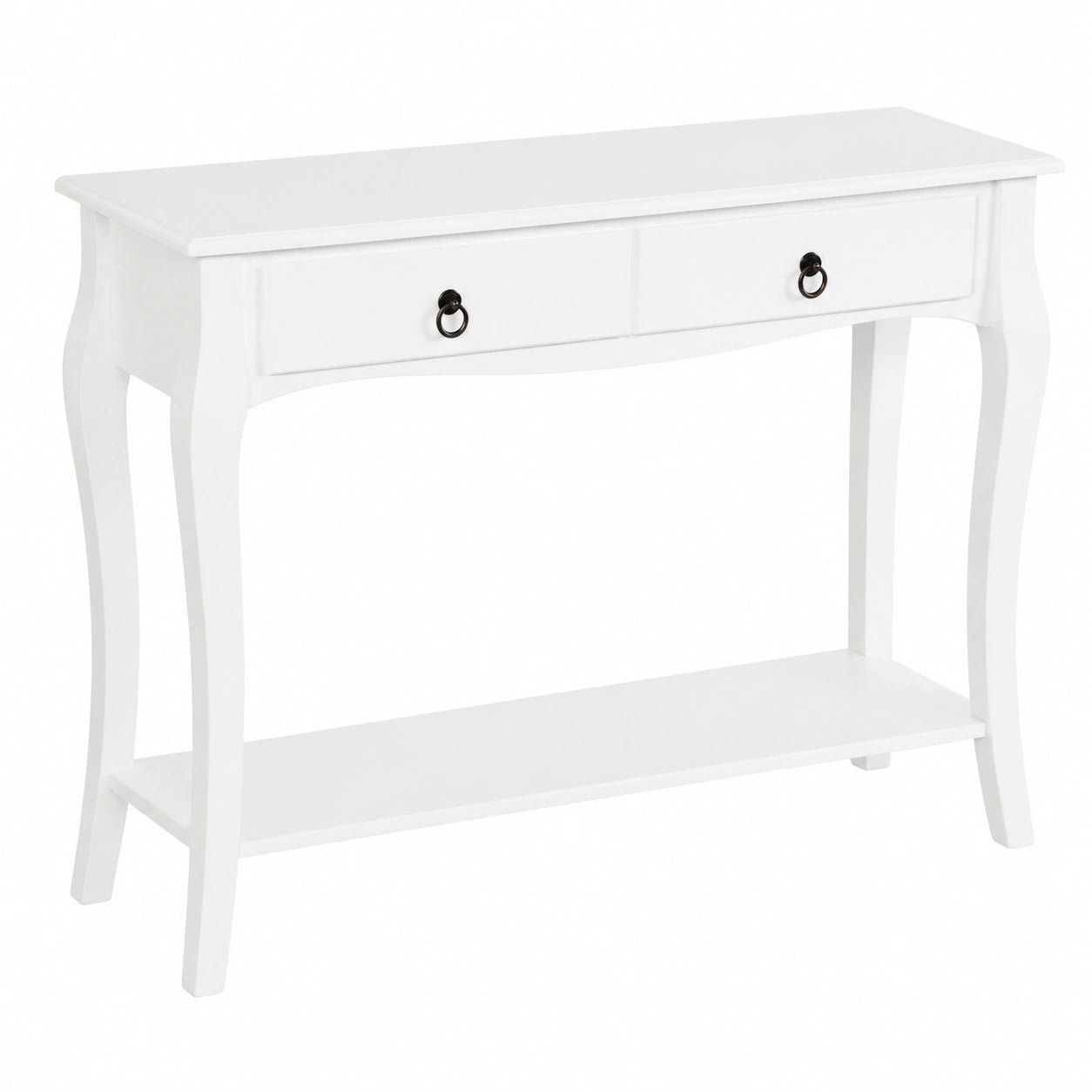 HOMCOM Aparador con Cajones y Estante para Salón Comedor, Color Blanco