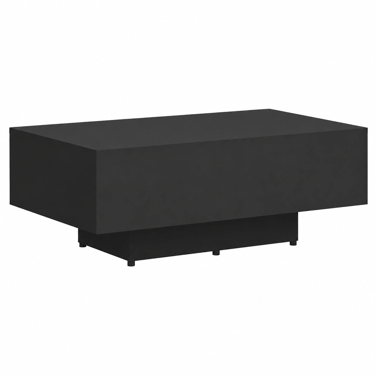 Mesa de Centro Negra de Madera para Sala de Estar 85x55x31 cm