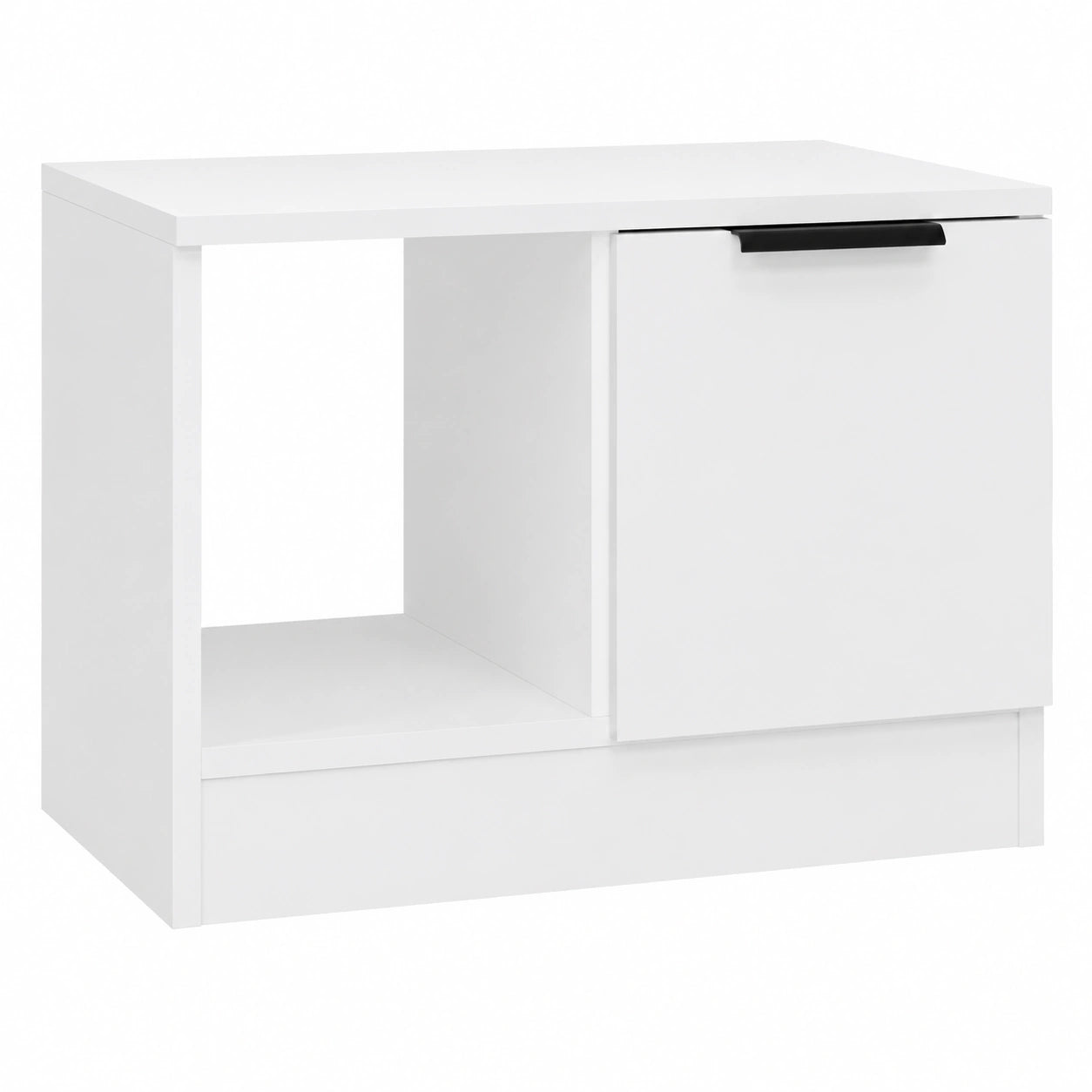 Mesa de Centro Blanca de Madera para Sala de Estar 50x50x36 cm