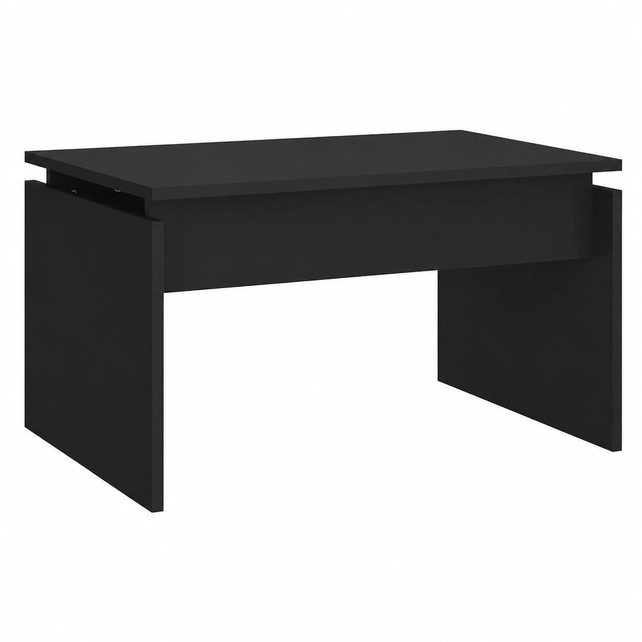 Mesa de Centro de Madera Negra para Sala de Estar 68x50x38 cm