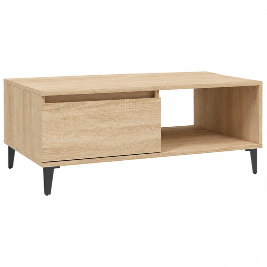 Mesa de Centro de Roble Sonoma para Salón, 90x60x35cm