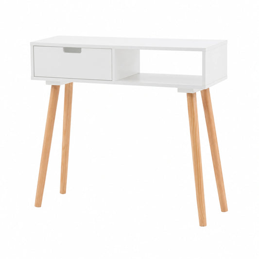 Mesa Consola de Madera de Pino Blanca 80x30x72 cm - vidaXL
