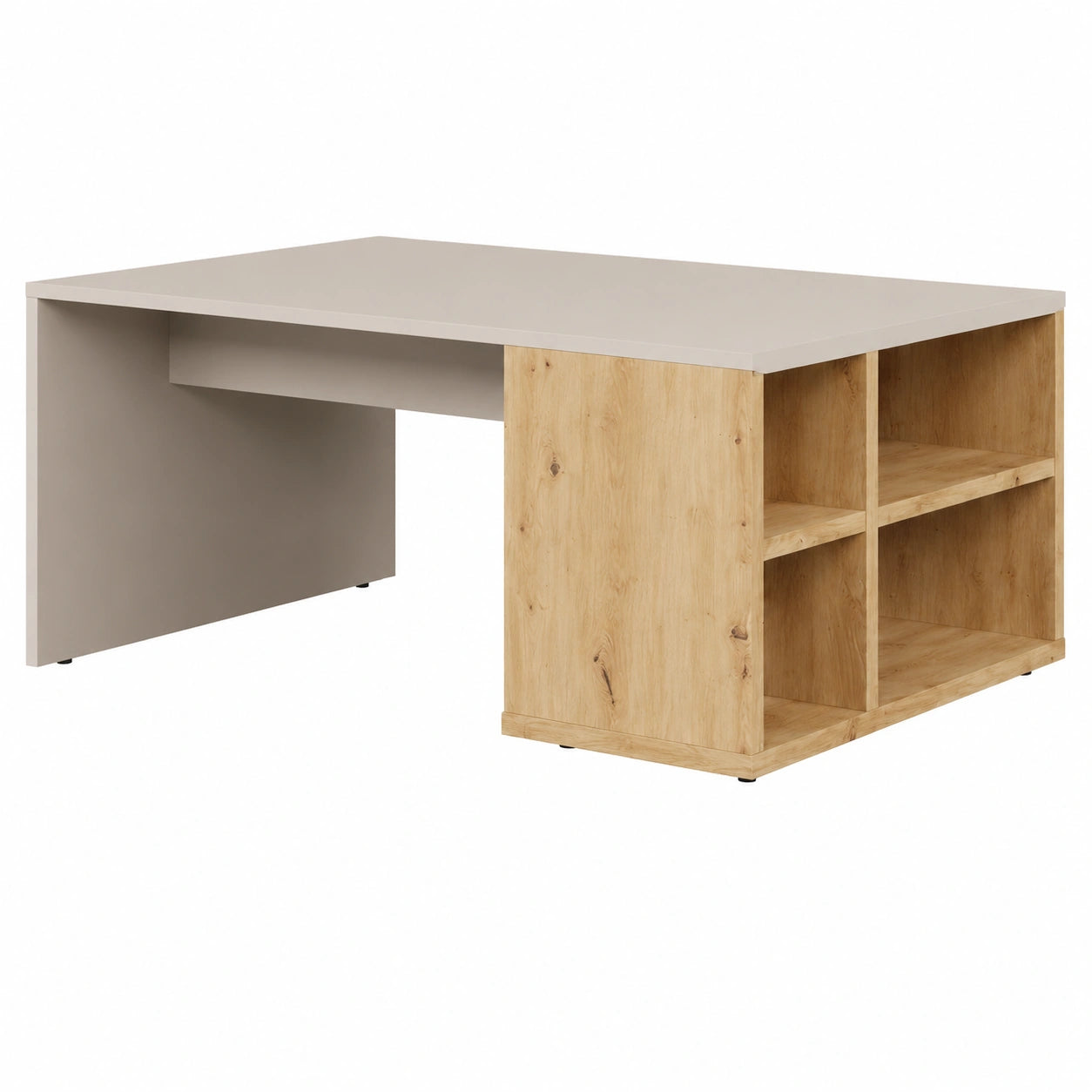 Mesa de Centro Danny de Vicco, 90x60 cm, con Estantes para Almacenamiento