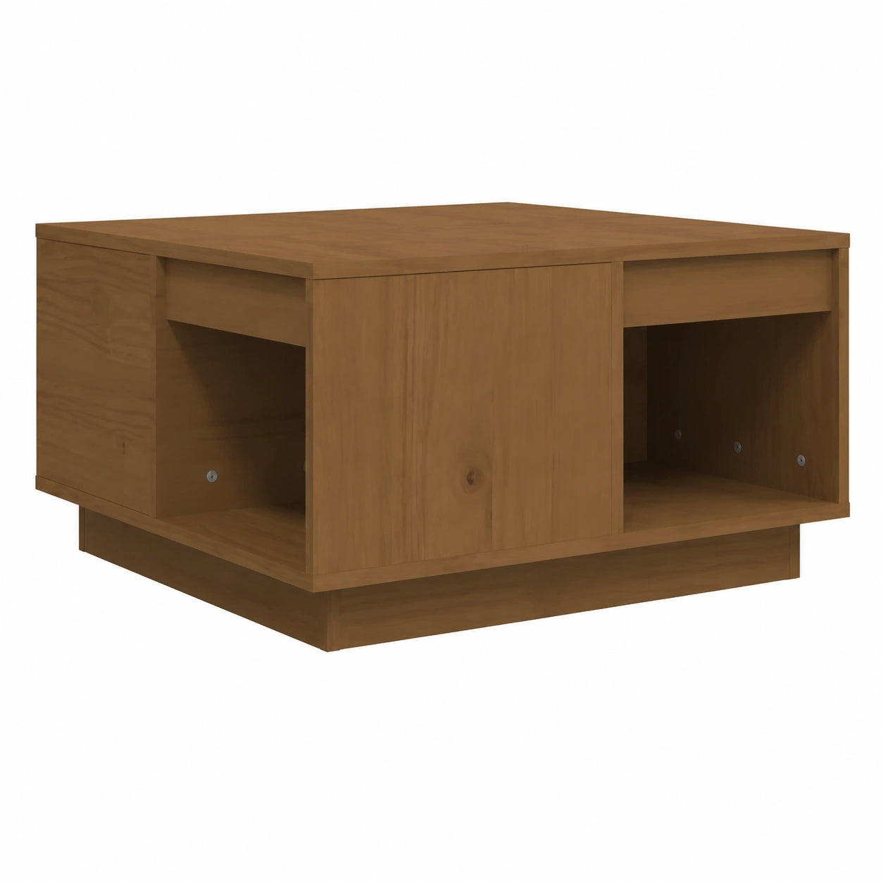 Mesa de Centro de Madera Maciza de Pino para Sala de Estar, Color Marrón Miel