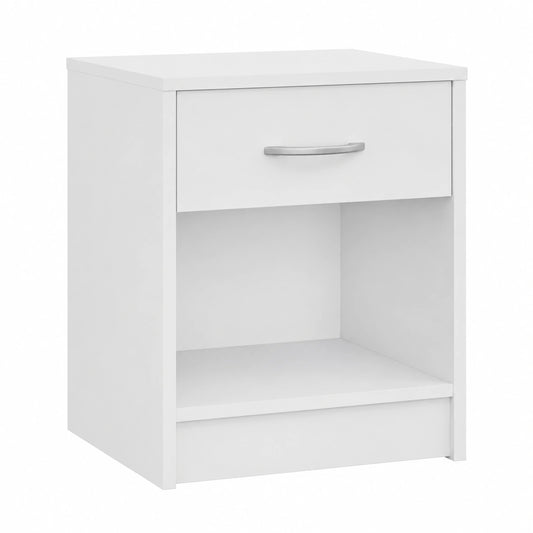 Mesa de Noche CASARIA® con Cajón y Compartimento Abierto para Dormitorio