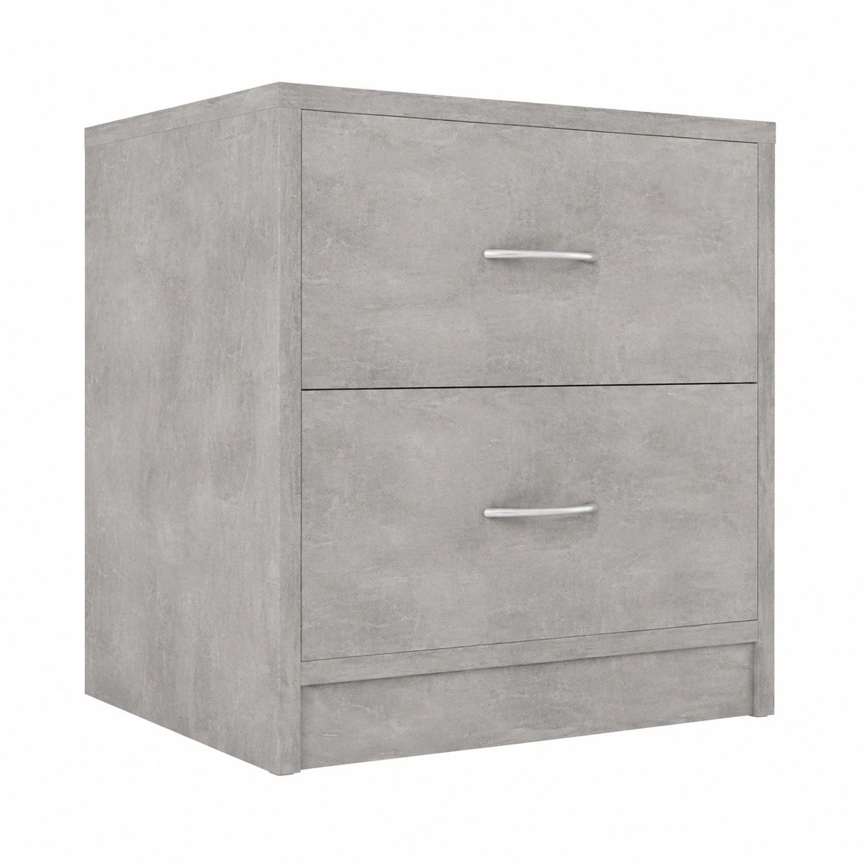Mesitas de Noche Rústicas con 2 Cajones, Muebles de Dormitorio en Estilo Industrial