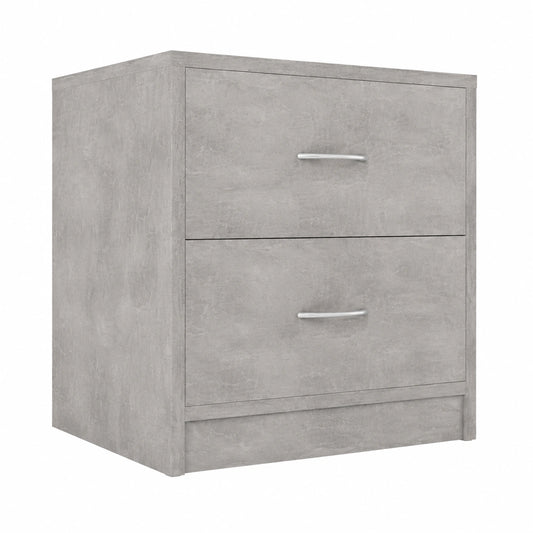 Mesitas de Noche Rústicas con 2 Cajones, Muebles de Dormitorio en Estilo Industrial