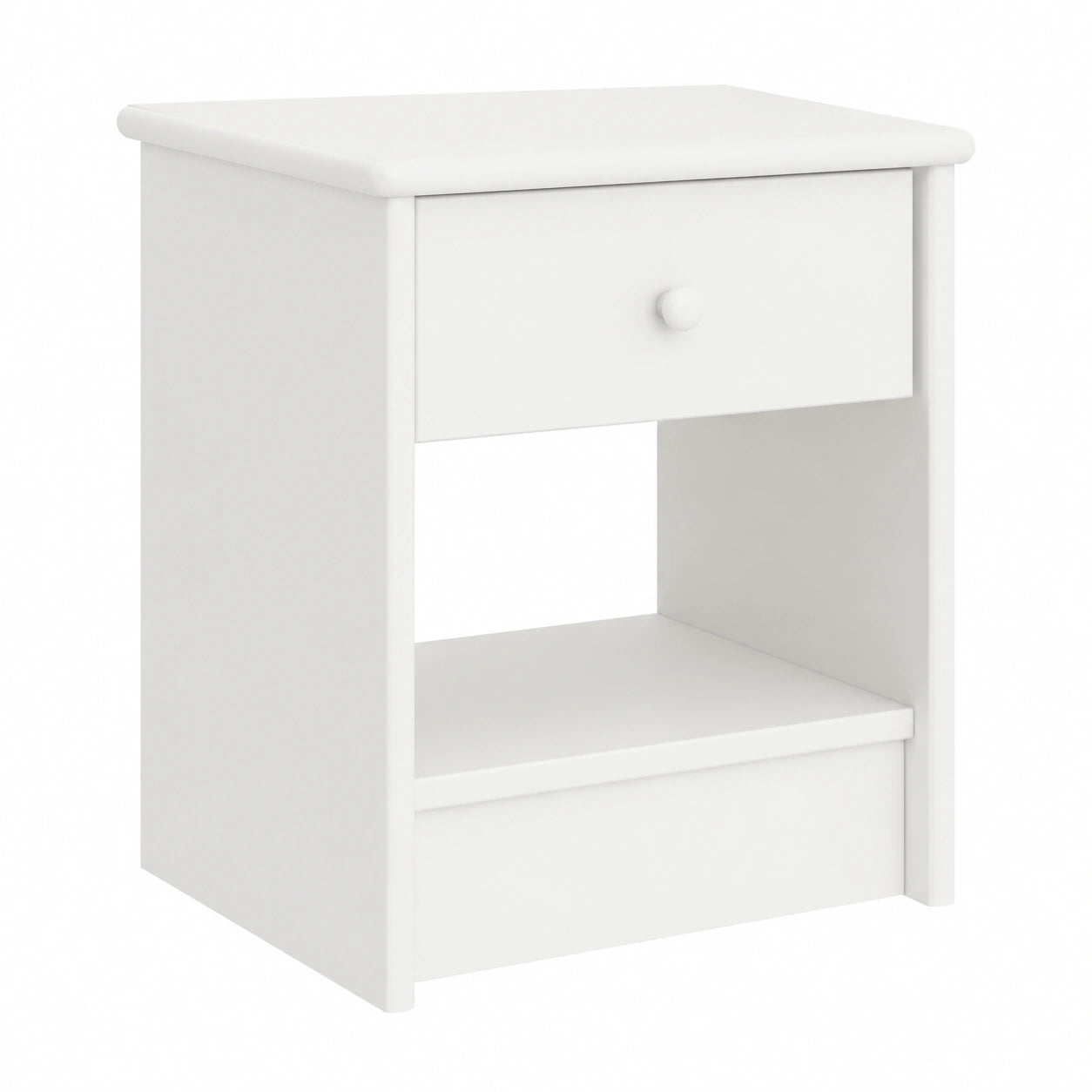 Mesa de Noche de Madera Maciza de Mango Blanca 35x30x40 cm para Dormitorio
