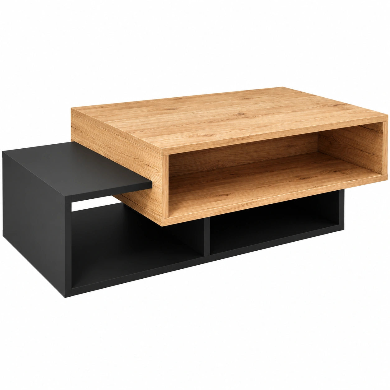 Vicco Mesa de Centro Bari Antracita 105x60 cm Almacenamiento y Presentación