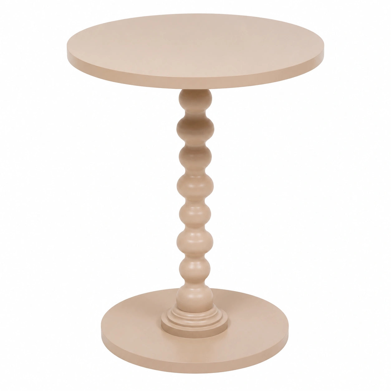 Mesa Redonda de Madera Alix para Salón, Color Avellana - 50cm x 38cm