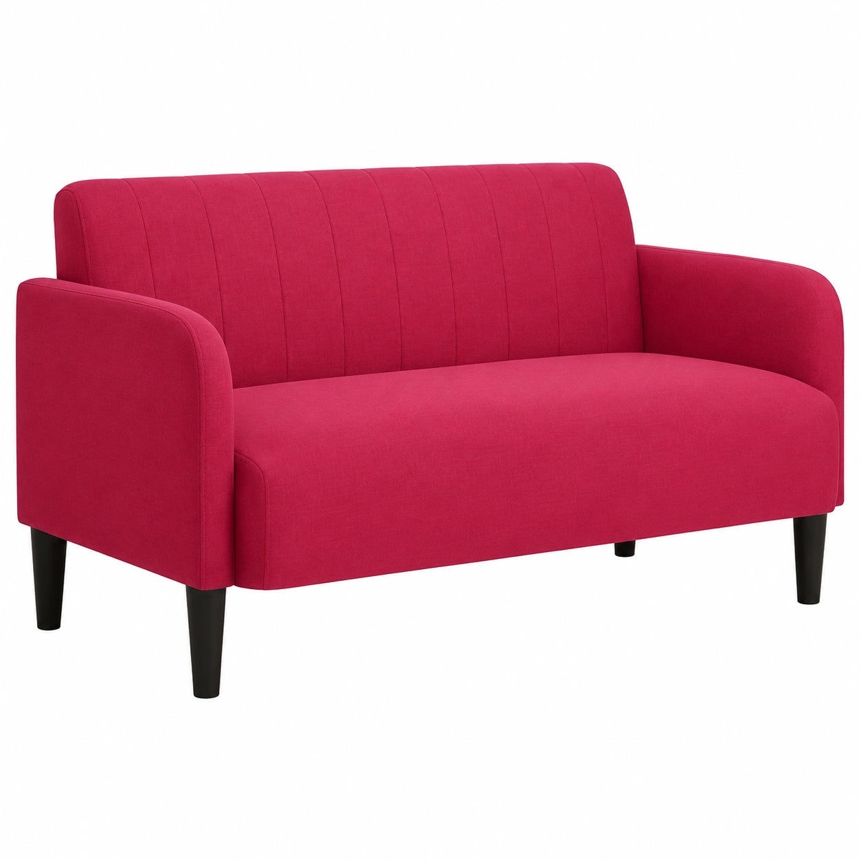 Sofá Loveseat Terciopelo Rojo Vino 109 cm para Sala de Estar
