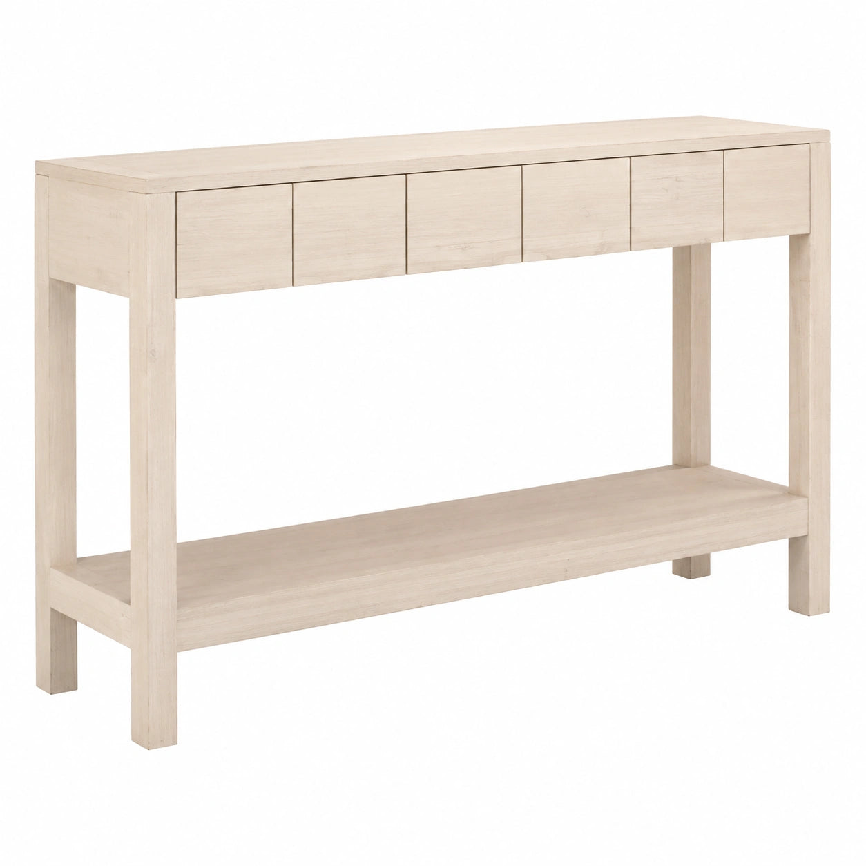 Mesa Consola de Entrada de Madera de Mango Blanco, 110x35x75 cm