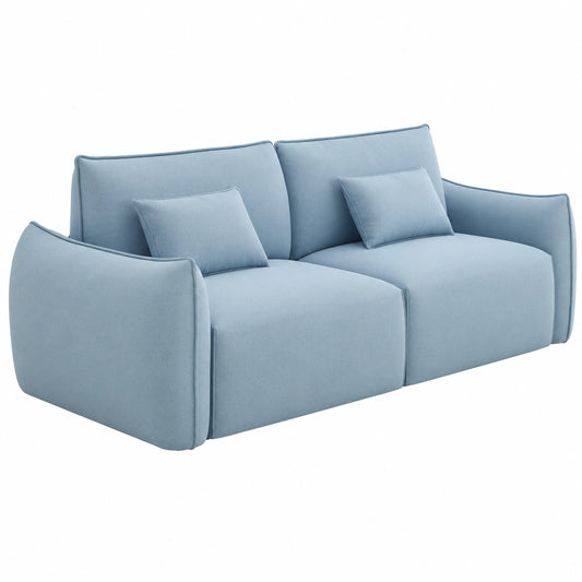 Sofá Minimalista de 2 Plazas, Cómodo con Reposabrazos y Almohadas Suaves, Moderno para Sala de Estar y Apartamento (317,5x80x78cm)