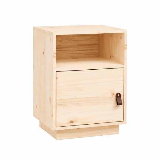 Mesita de Noche de Madera de Pino Maciza - 40x34x55 cm - LAPOOH