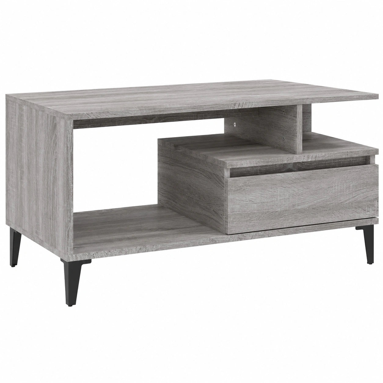 Mesa de Centro Moderna de Madera Gris para Sala de Estar