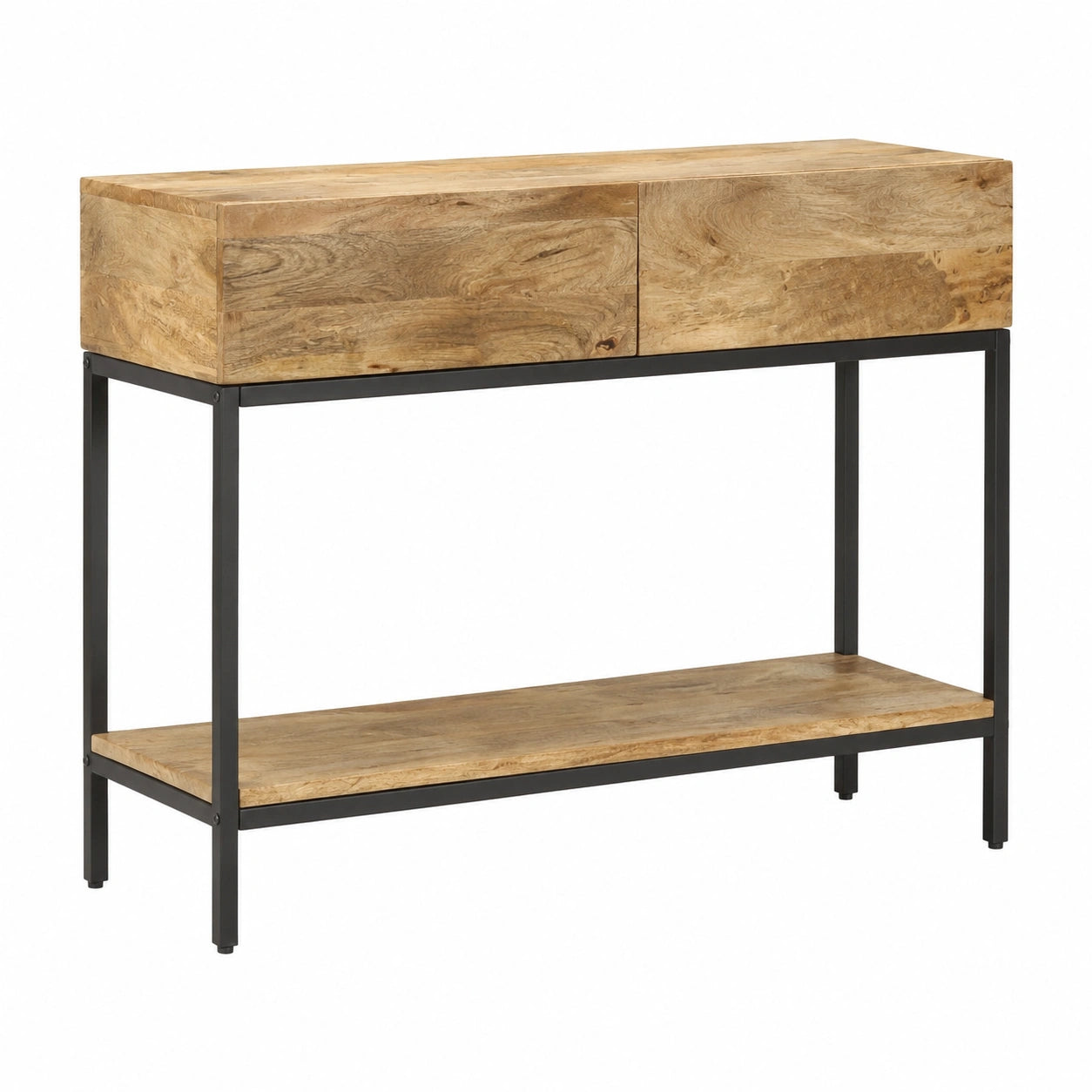 Mesa de Consola de Madera de Mango para Entrada 100x35x76 cm