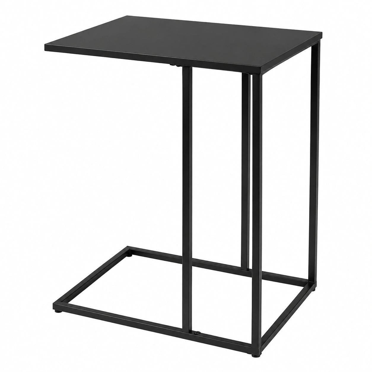 Mesa Auxiliar de Metal Negra 40x30x58 cm para Salón