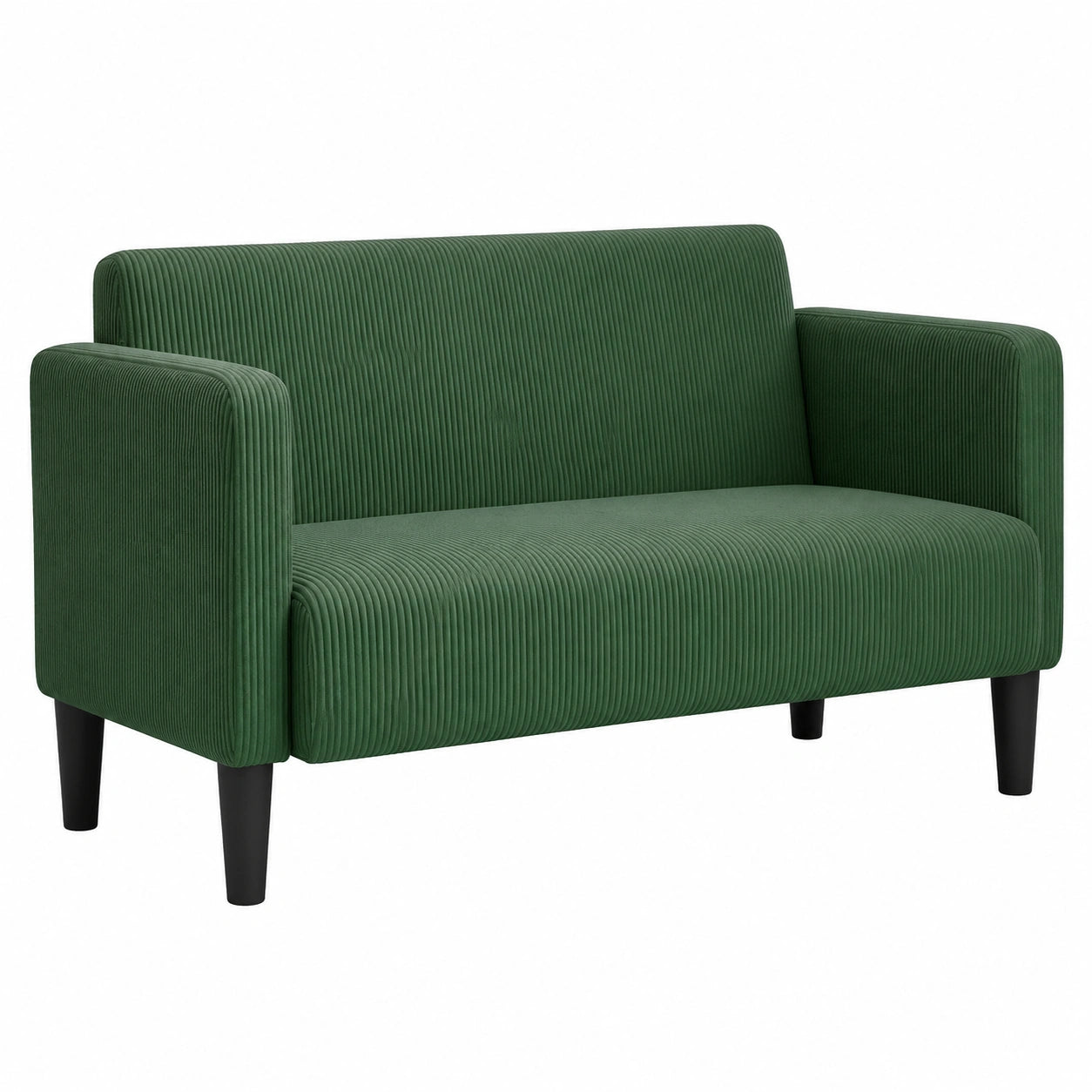 Sofá Loveseat de Terciopelo Verde Oscuro 109 cm para Sala de Estar