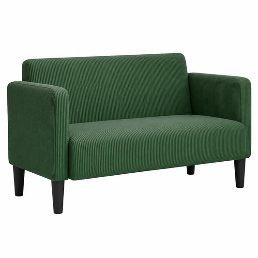 Sofá Loveseat de Terciopelo Verde Oscuro 109 cm para Sala de Estar