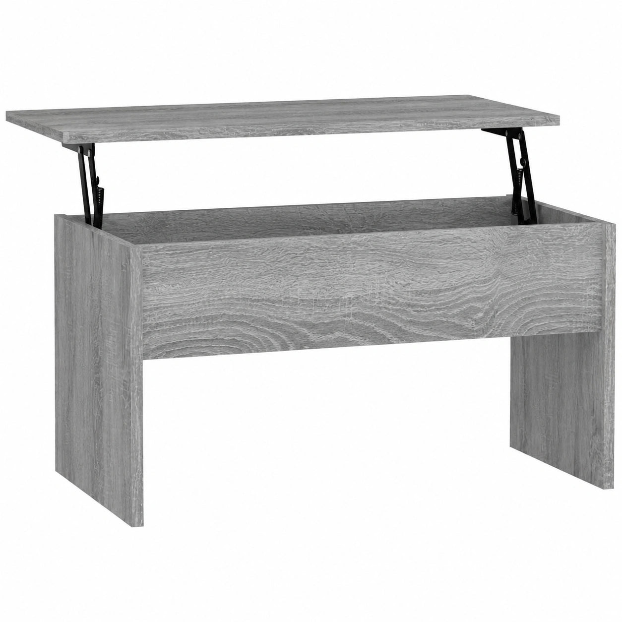 Mesa de Centro Gris Sonoma de Madera 80x50x41cm para Sala de Estar