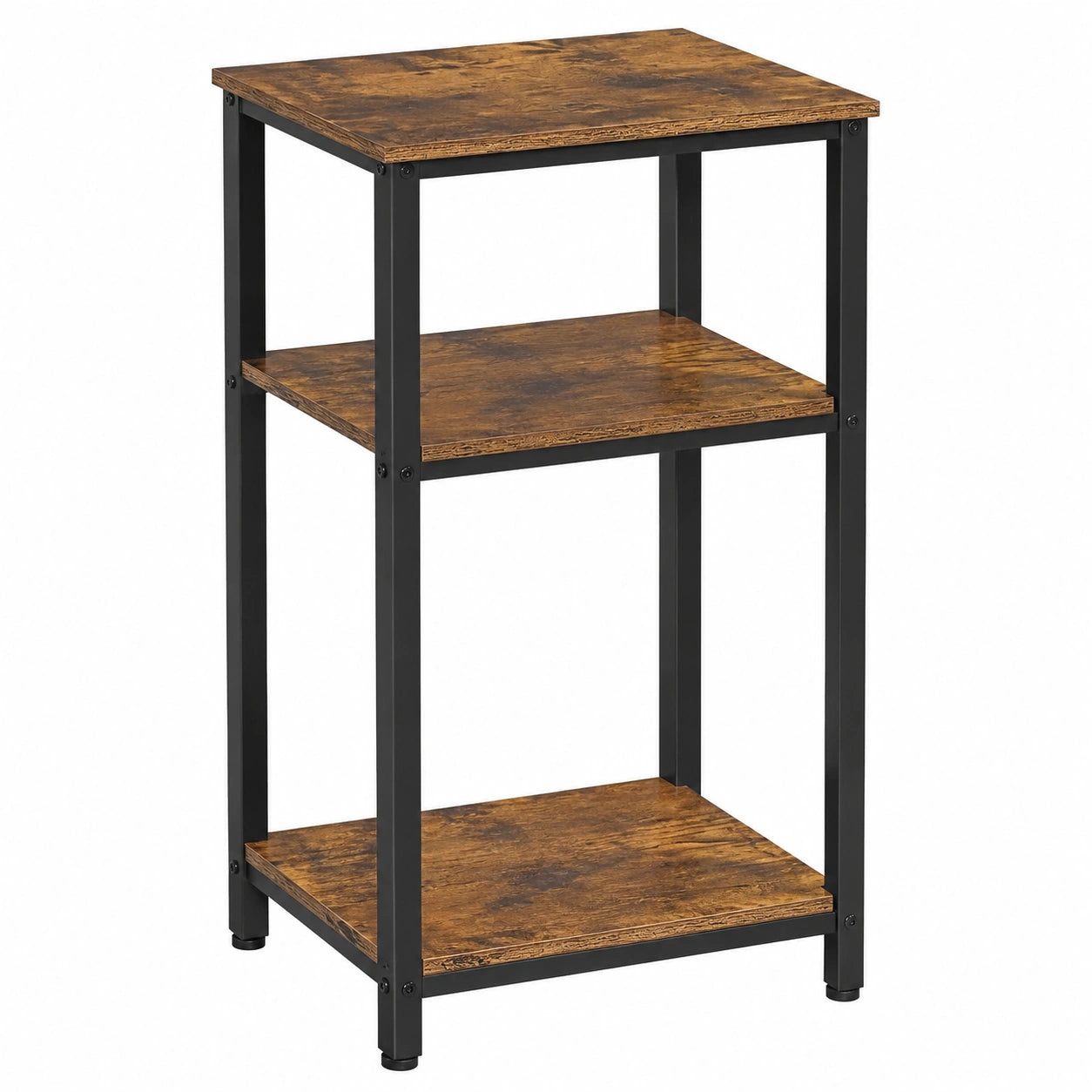 Mesa Auxiliar Industrial de 3 Niveles para Dormitorio y Salón 40x30x74,5 cm